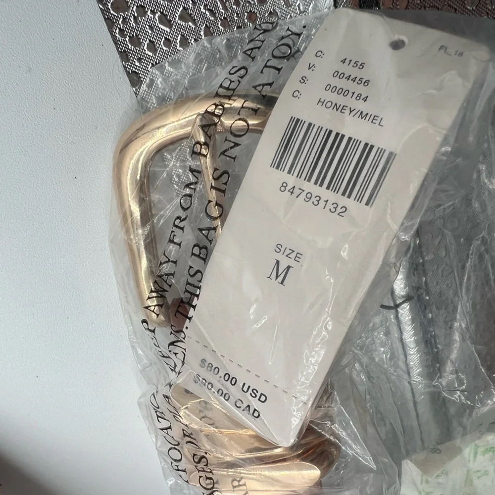 NWT Anthropologie Keeper Be Honey Leather‎ Belt- Medium